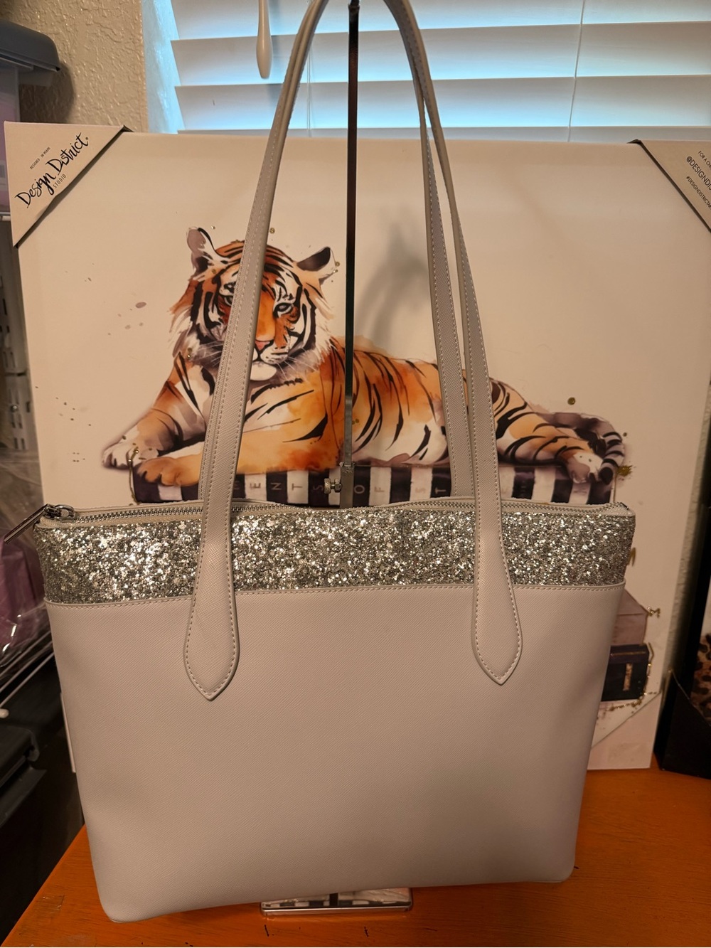 Kate Spade NY Flash Glitter Tote VGUC